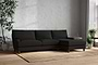 Nkuku MAKE TO ORDER Marri Grand Right Hand Chaise Sofa - Brera Linen Charcoal