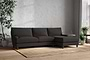 Nkuku MAKE TO ORDER Marri Grand Right Hand Chaise Sofa - Brera Linen Espresso