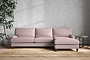 Nkuku MAKE TO ORDER Marri Grand Right Hand Chaise Sofa - Recycled Cotton Lavender