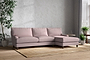 Nkuku MAKE TO ORDER Marri Grand Right Hand Chaise Sofa - Recycled Cotton Lavender