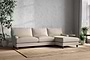 Nkuku MAKE TO ORDER Marri Grand Right Hand Chaise Sofa - Recycled Cotton Natural