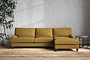 Nkuku MAKE TO ORDER Marri Grand Right Hand Chaise Sofa - Recycled Cotton Ochre