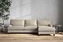 Nkuku MAKE TO ORDER Marri Grand Right Hand Chaise Sofa - Recycled Cotton Stone