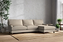 Nkuku MAKE TO ORDER Marri Grand Right Hand Chaise Sofa - Recycled Cotton Stone