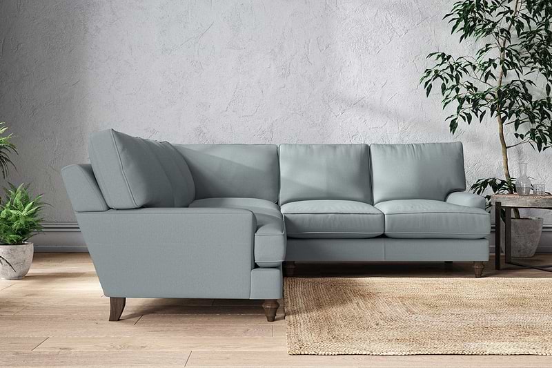 Nkuku MAKE TO ORDER Marri Large Corner Sofa - Recycled Cotton Horizon