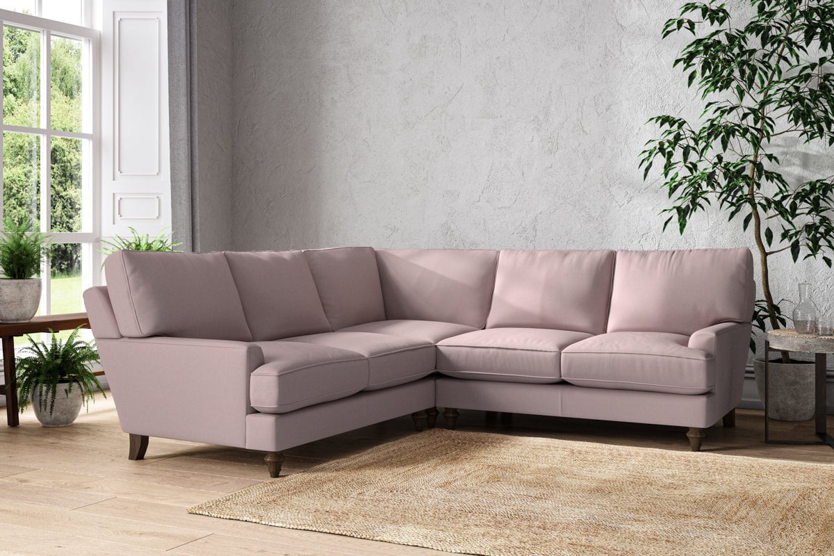 Nkuku MAKE TO ORDER Marri Large Corner Sofa - Recycled Cotton Lavender