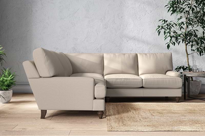 Nkuku MAKE TO ORDER Marri Large Corner Sofa - Recycled Cotton Natural