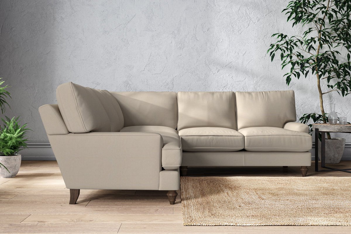 Nkuku MAKE TO ORDER Marri Large Corner Sofa - Recycled Cotton Stone