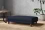 Nkuku MAKE TO ORDER Marri Large Footstool - Brera Linen Indigo