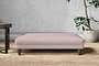 Nkuku MAKE TO ORDER Marri Large Footstool - Recycled Cotton Lavender