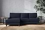 Nkuku MAKE TO ORDER Marri Large Left Hand Chaise Sofa - Brera Linen Indigo