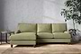 Nkuku MAKE TO ORDER Marri Large Left Hand Chaise Sofa - Brera Linen Sage