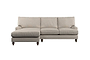 Nkuku MAKE TO ORDER Marri Large Left Hand Chaise Sofa - Brera Linen Smoke