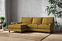 Nkuku MAKE TO ORDER Marri Large Left Hand Chaise Sofa - Recycled Cotton Ochre
