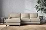 Nkuku MAKE TO ORDER Marri Large Left Hand Chaise Sofa - Recycled Cotton Stone