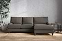 Nkuku MAKE TO ORDER Marri Large Right Hand Chaise Sofa - Brera Linen Granite