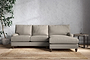 Nkuku MAKE TO ORDER Marri Large Right Hand Chaise Sofa - Recycled Cotton Flax