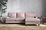 Nkuku MAKE TO ORDER Marri Large Right Hand Chaise Sofa - Recycled Cotton Lavender