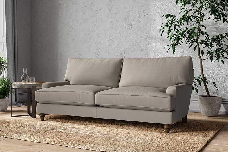 Nkuku MAKE TO ORDER Marri Large Sofa - Recycled Cotton Flax