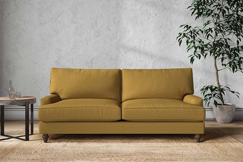 Nkuku MAKE TO ORDER Marri Large Sofa - Recycled Cotton Ochre