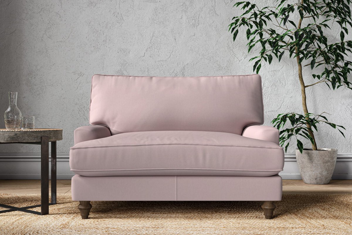 Nkuku MAKE TO ORDER Marri Love Seat - Recycled Cotton Lavender