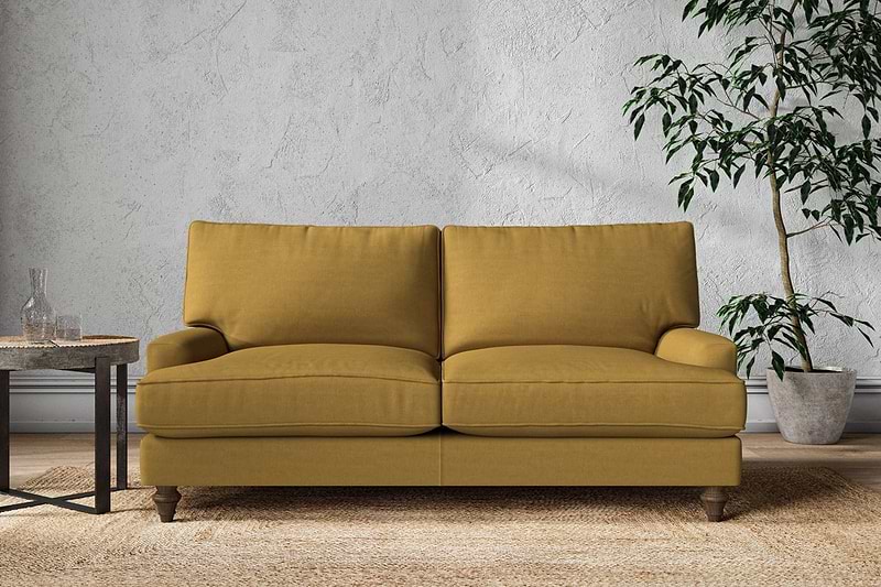 Nkuku MAKE TO ORDER Marri Medium Sofa - Recycled Cotton Ochre