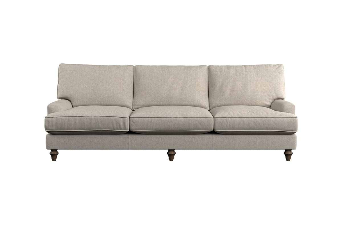 Nkuku MAKE TO ORDER Marri Super Grand Sofa - Brera Linen Pebble