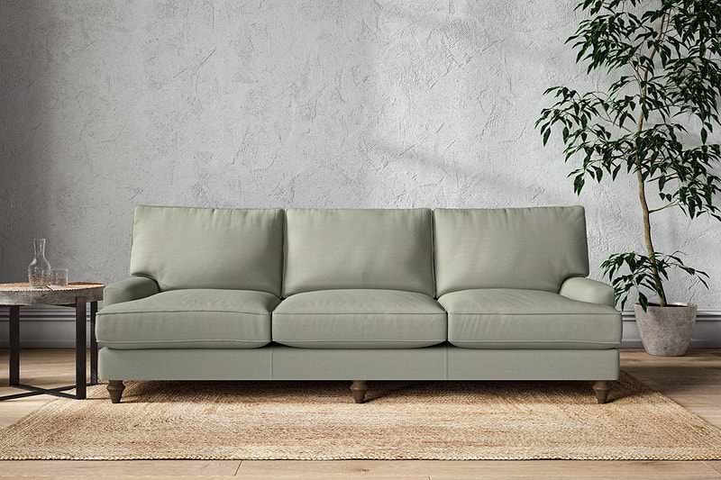 Nkuku MAKE TO ORDER Marri Super Grand Sofa - Recycled Cotton Seaspray