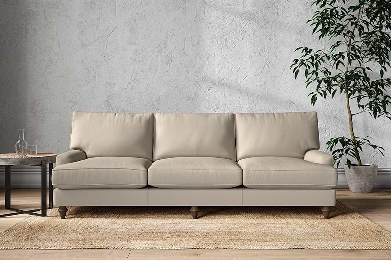Nkuku MAKE TO ORDER Marri Super Grand Sofa - Recycled Cotton Stone