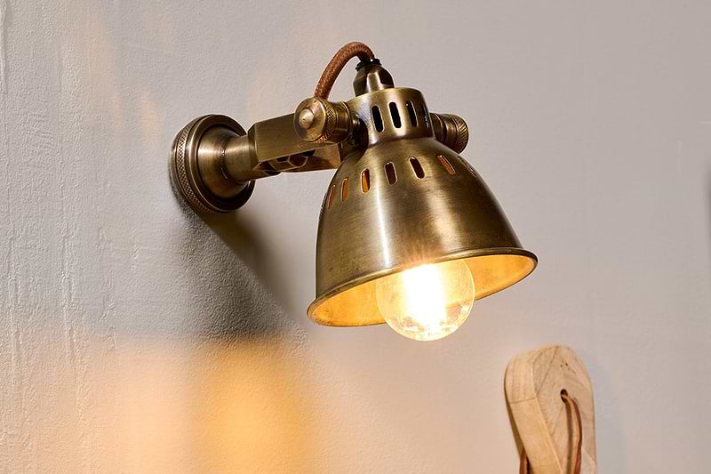 nkuku LIGHTS Tubu Brass Spot Light - Antique Brass