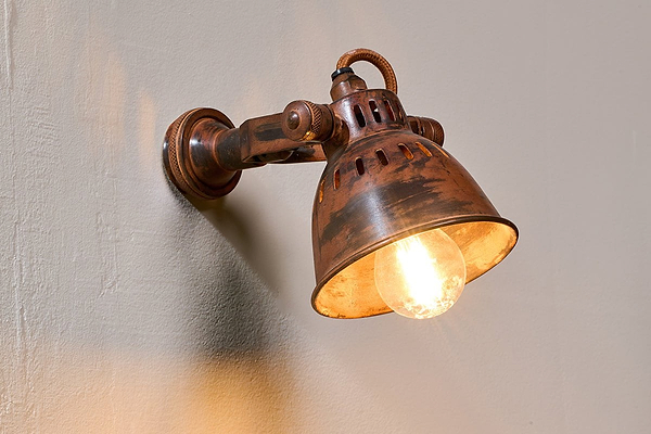 nkuku LIGHTS Tubu Brass Spot Light - Rust