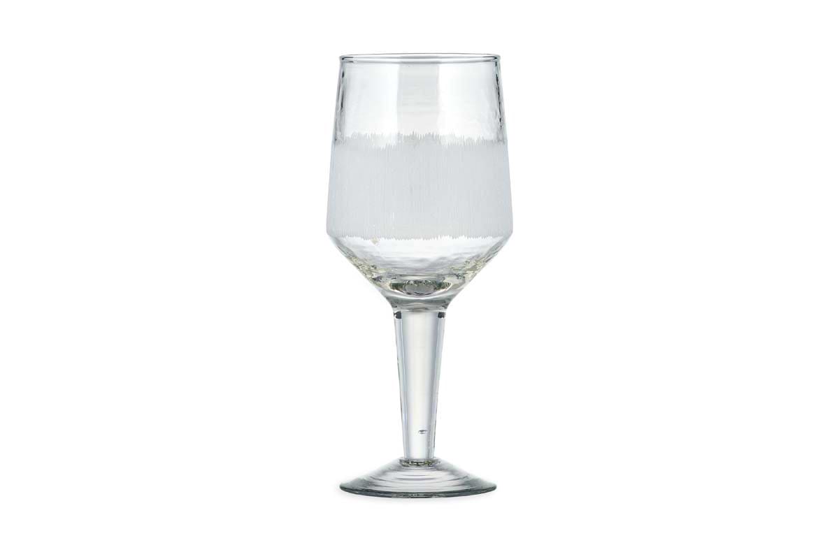 Anara Etched Wine Glass - Clear - (Set of 4) - Large-nkuku