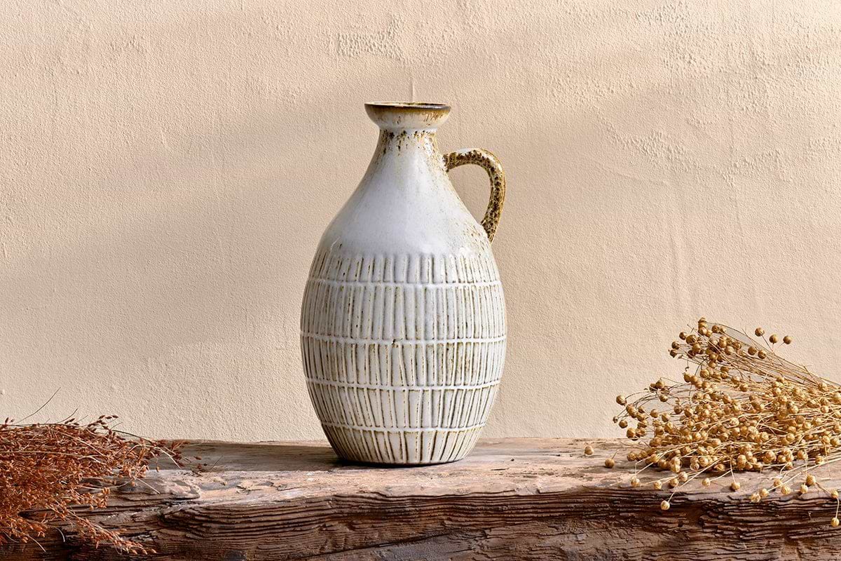 Anjuna Reactive Glaze Decorative Jug-nkuku