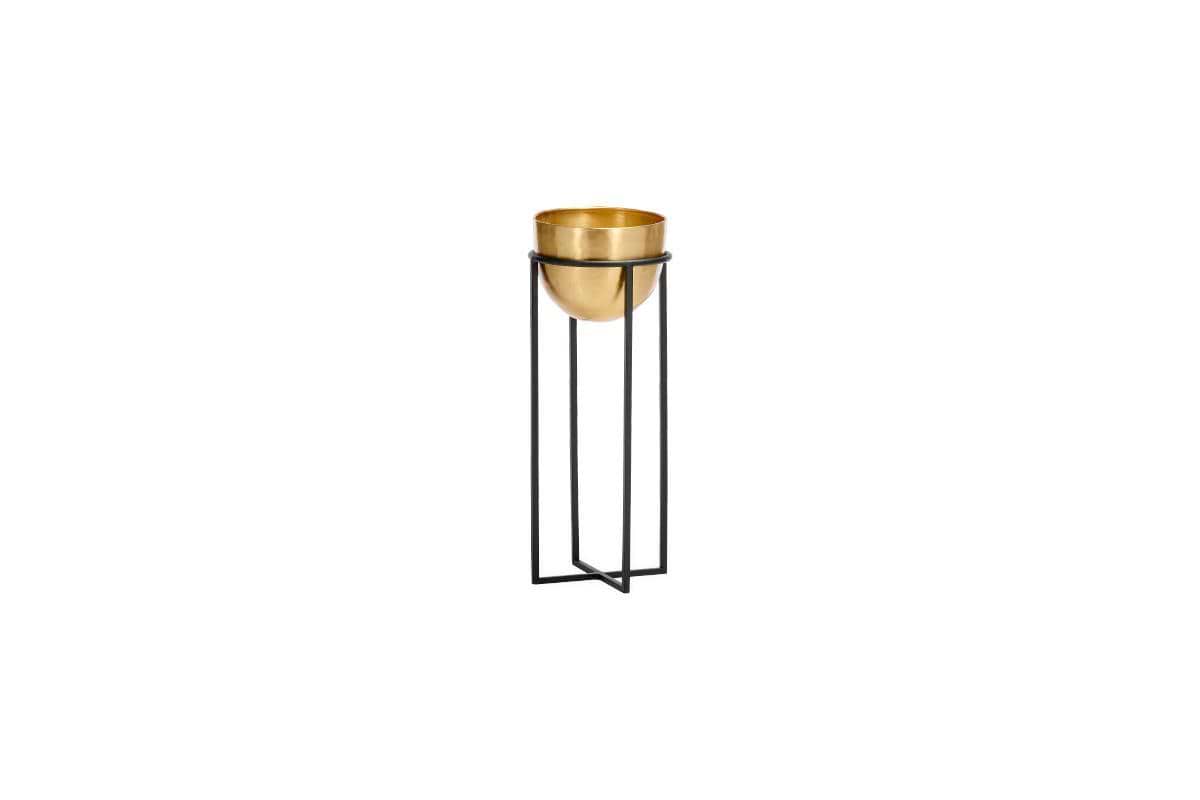 Atsu Brass Planter Stand-nkuku