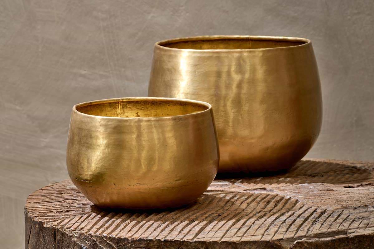 Atsu Brass Planter-nkuku
