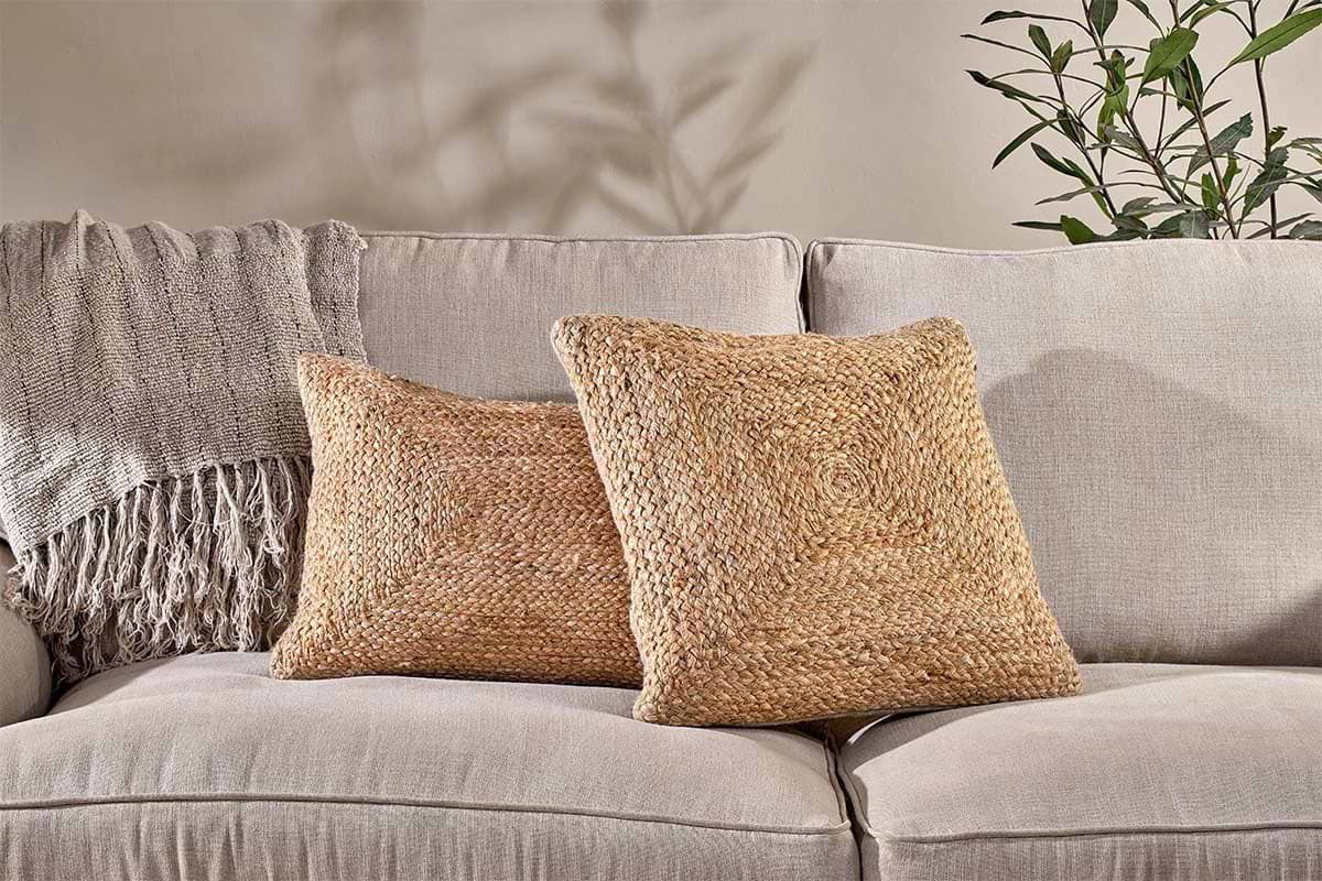 Barjora Braided Hemp Cushion Cover-nkuku