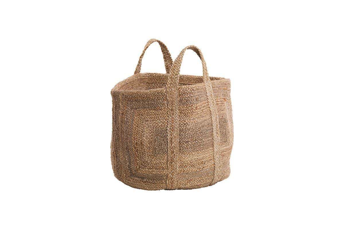 Braided Hemp Storage Basket - Natural-nkuku