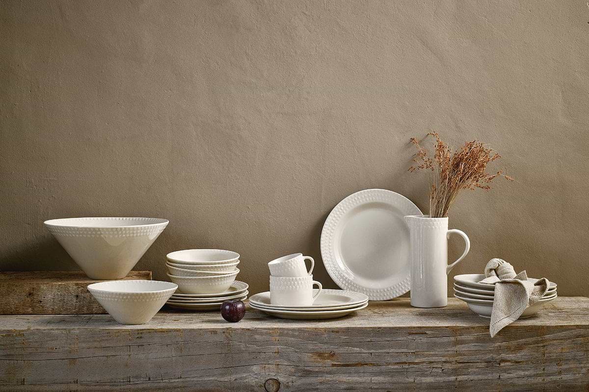 Ela Dinner Plate - Cream-nkuku