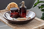 Ilcoso Recycled Hammered Glass Soap Dispenser - Amber-nkuku