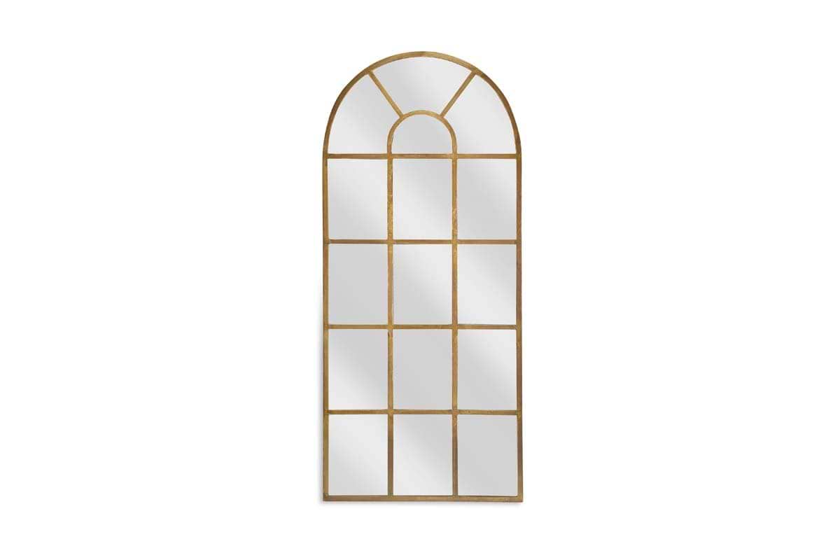 Imoma Iron Full Length Arch Mirror - Brass-nkuku