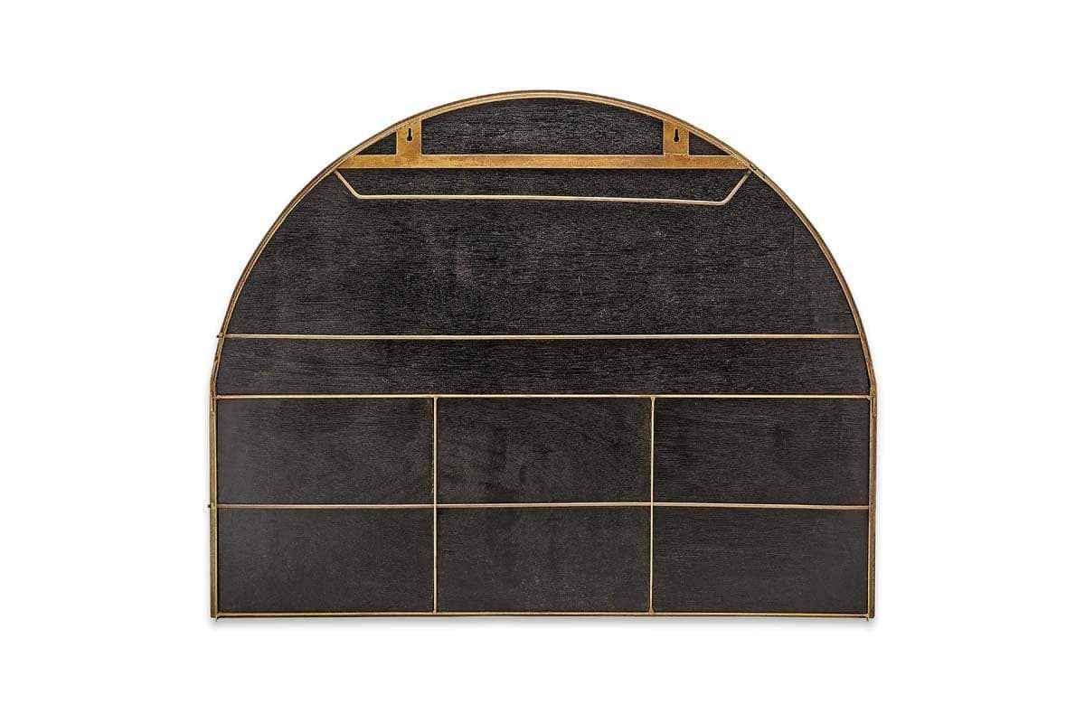 Imoma Iron Overmantel Arch Mirror - Brass-nkuku