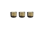 Irda Glass Small Tealight - Smoke Brown - Small (Set of 3)-nkuku