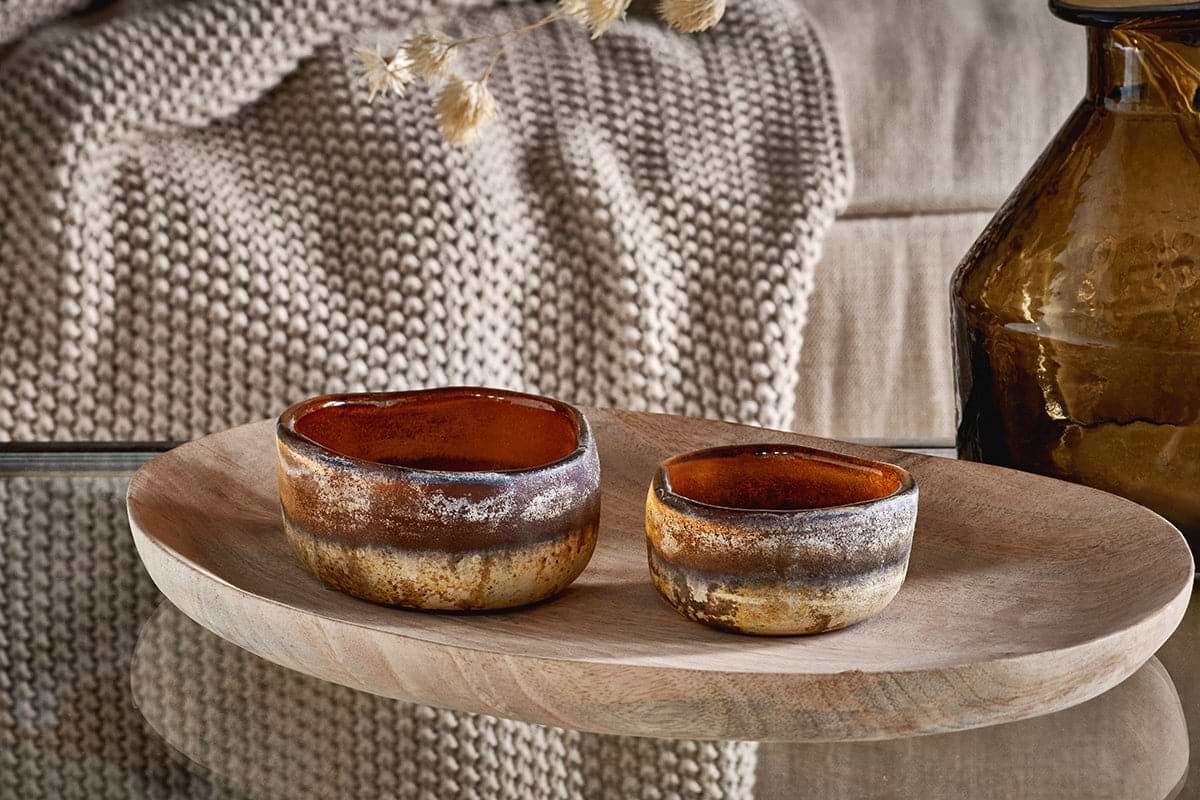 Janka Glass Tealights - (Set of 2)-nkuku
