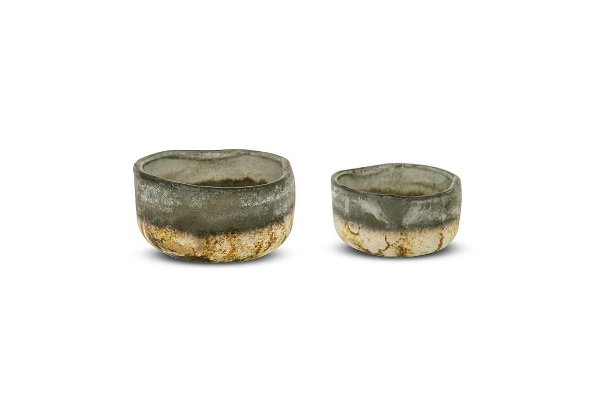 Janka Glass Tealights - (Set of 2)-nkuku