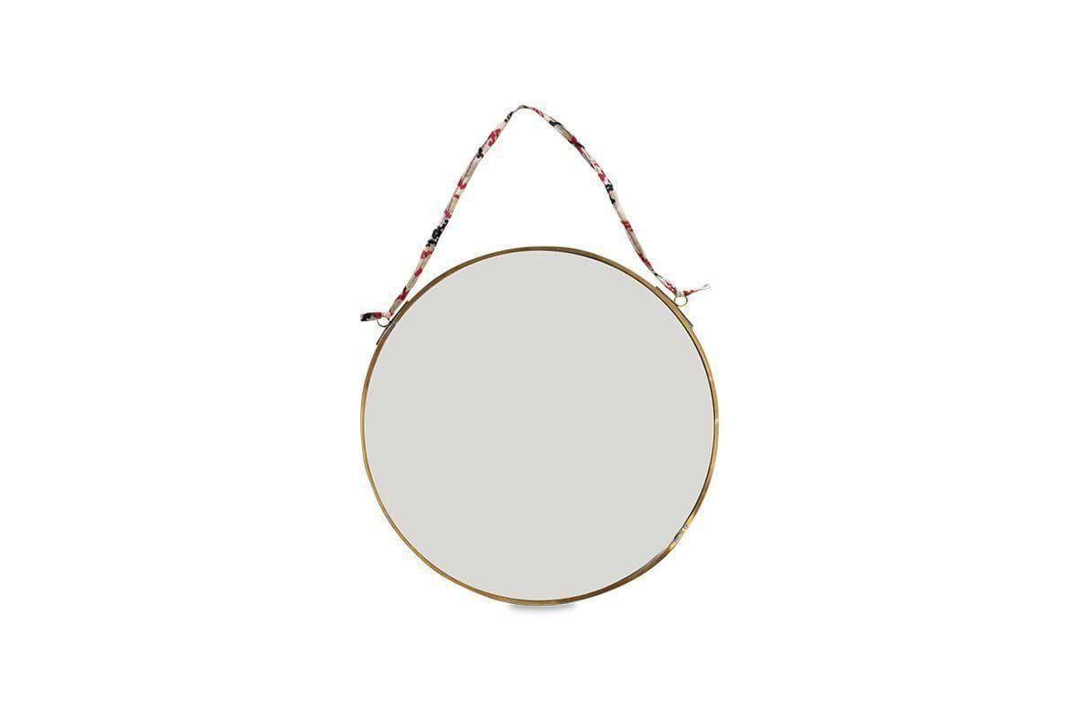 Kiko Round Mirror - Brass-nkuku