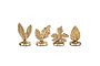Leaf Brass Place Card Holders (Set of 4)-nkuku