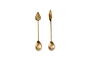 Leaf Spoon Gift Set - Antique Brass (Set of 2)-nkuku