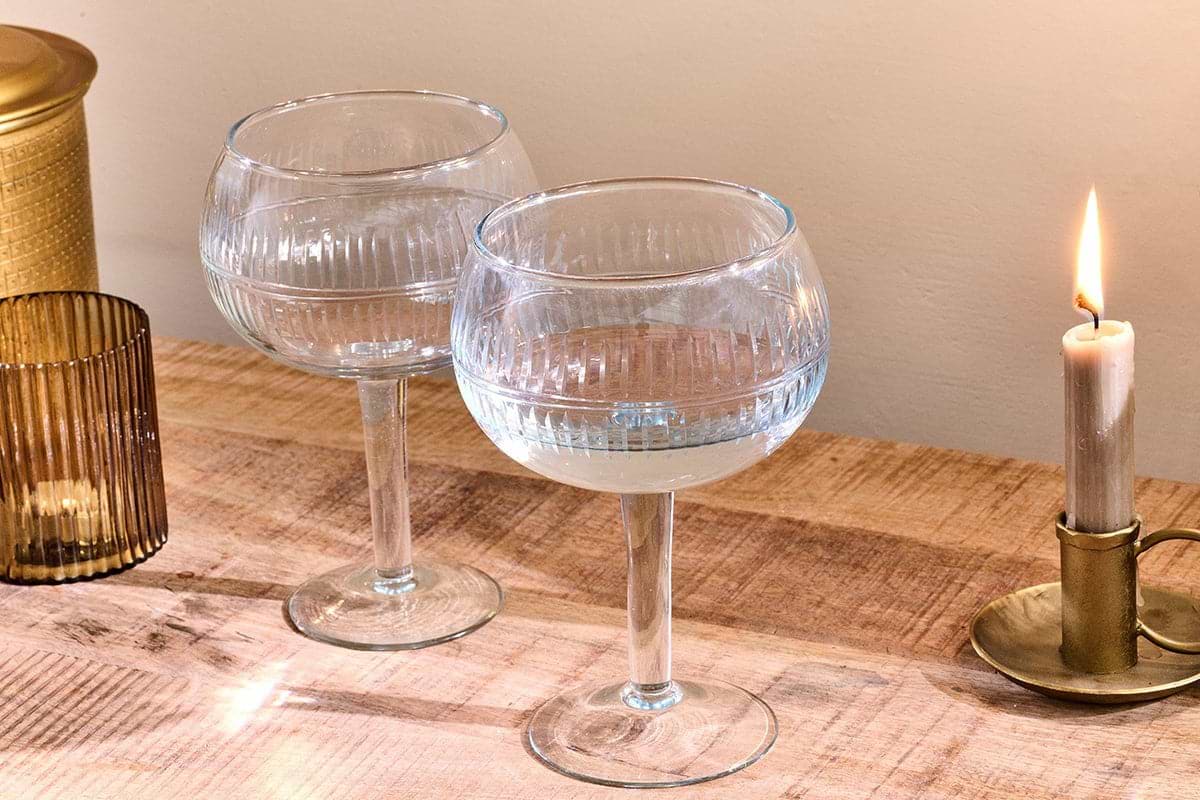 Mila Gin Glass - Clear - (Set of 2)-nkuku