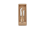 Osko Cheese & Butter Knife Set - Brushed Gold (Set of 2)-nkuku