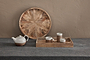 Pawi Mango Wood Tray Round-nkuku